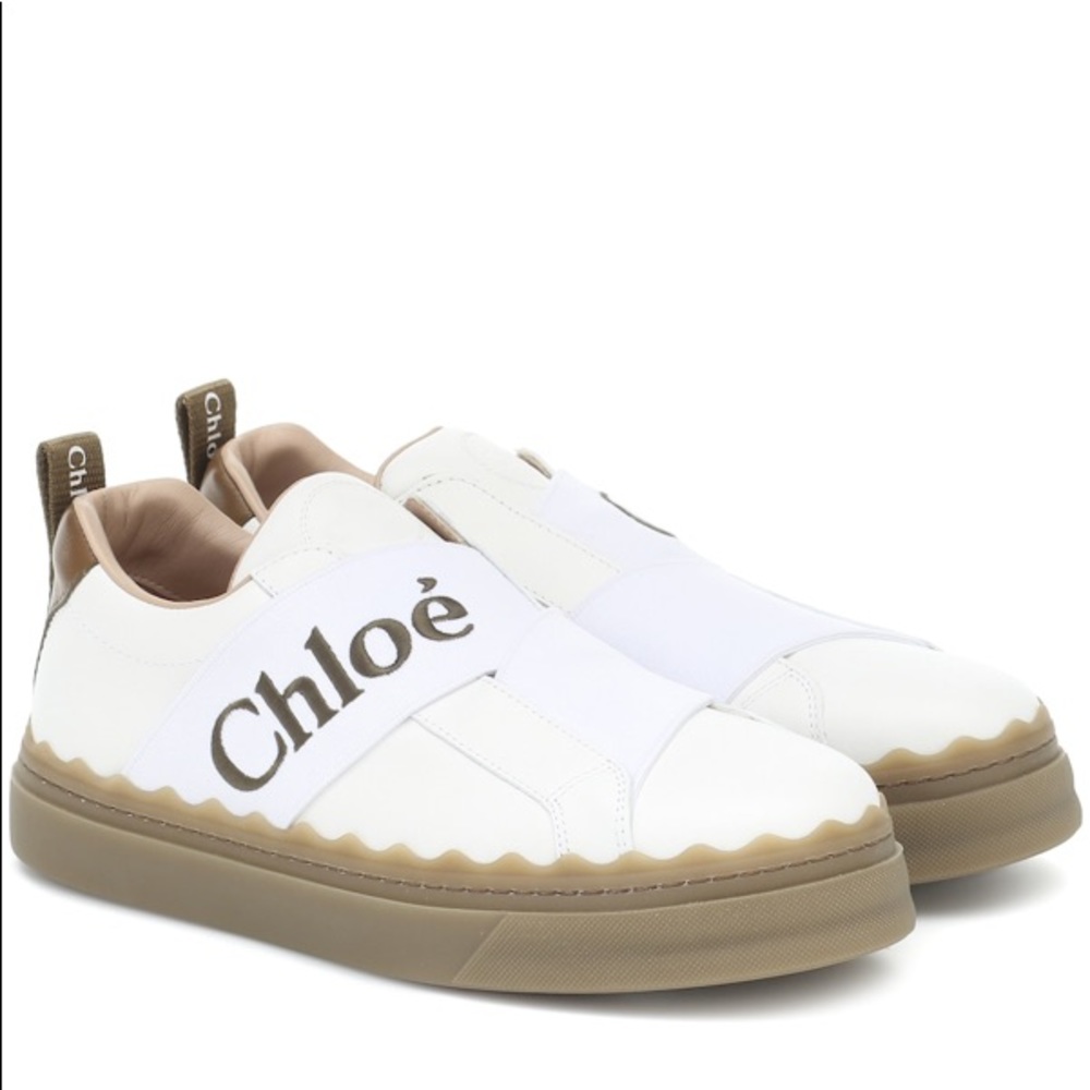Chloe Lauren Logo Slip On Sneaker In Grove Brown